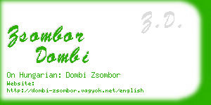 zsombor dombi business card